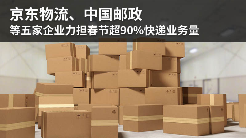 京东物流、中国邮政等五家企业力担春节超90%快递业务量